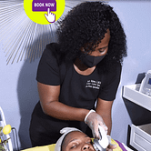 luxury lotus spa black esthetician in tampa florida name esther nelson dark spots acne and ingrown hairs in the chin areaesther the esthetician black esthetician in tampa florida clears acne acne scars, dark spots, and ingrown hairs in the chin area